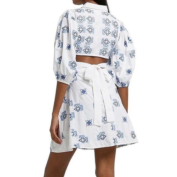 River Island Embroidered Mini Shirt Dress - Picture 11 of 16